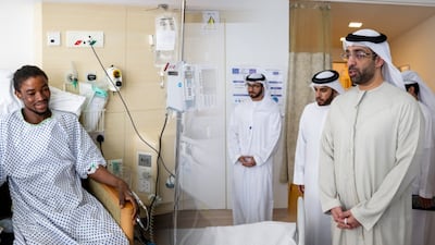 A delegation conducted a field visit to Sheikh Shakhbout Medical City. ADCMC