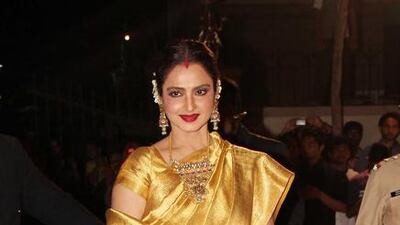 Rekha arrives. IANS