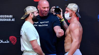Jimmie Rivera and Cody Stamann face off in Yas Island, Abu Dhabi.