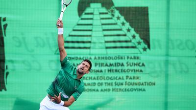 "Here, we simply feel the energy, each in its own way. For me, this is one of the most energetically powerful places on the planet, of which I have seen many," Novak Djokovic told reporters after the exhibition matches. AP Photo
