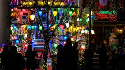 The residents of the Dyker Heights neighbourhood tend to add something new to their decorations every year. AFP