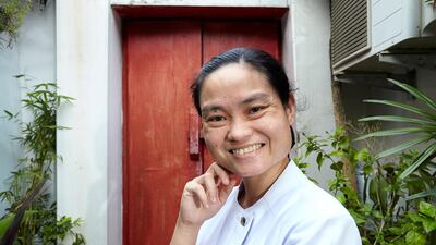 Tam, one of the students who received a scholarship to study to become a professional nurse in Taiwan, supported by the CLC. Tam is now working at Samitivej Hospital. Sasamon Rattanalangkarn for The National