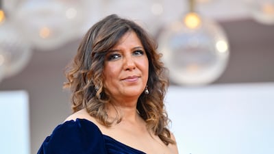 Tunisian Kaouther Ben Hania declines the Most Valuable Film award at Berlinale's Cinema for Peace gala. EPA