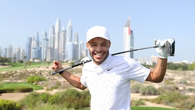 Alex Oxlade-Chamberlain of England and Liverpool plays in the pro am ahead of the Slync.io Dubai Desert Classic at Emirates Golf Club in Dubai. Getty Images