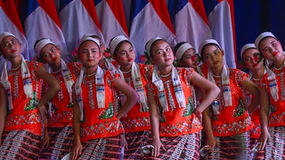 Dancers perform at Karen New Year celebrations in Yangon, Myanmar. AFP