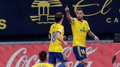 =15) Alvaro Negredo (Cadiz) seven goals in 25 appearances. EPA