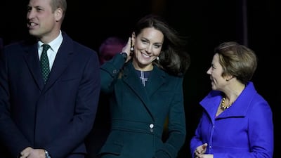 Prince William and Kate, Princess of Wales speak with Massachusetts Governor-Elect Maura Healey