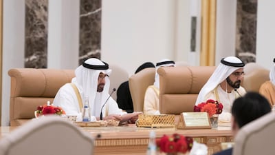 UAE and China in talks at the Presidential Palace in Abu Dhabi. Crown Prince Court - Abu Dhabi