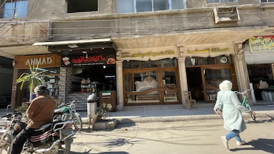 The main street of Kfar Batna district in the Damascus suburbs of Ghouta. All photos: Khaled Yacoub Oweis / The National