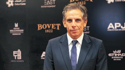 Actor Ben Stiller at the event which raised funds for both Dubai Cares and Artists for Peace and Justice (APJ). Anna Nielsen for The National