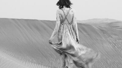 Dress, Dh65,000, Dior. High-neck dress (worn underneath), Dh1,695, Kristina Fidelskaya. Shoes, Dh5,839, Gucci.