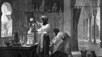 A 19th-century depiction of Rhazes in his laboratory, from the age when Baghdad was the pinnacle of learning. Hulton Archive / Getty Images / May 2014
