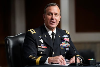 Gen Kurilla speaks before the Senate Armed Services Committee earlier this year. AP