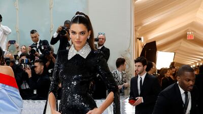 Kendall Jenner in custom Marc Jacobs. AFP