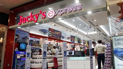 Jacky’s, under the Samsung brand, will open two new stores in Khalidiyah Mall in Abu Dhabi and the new Nasseriah mall in Sharjah. Jeff Topping / The National