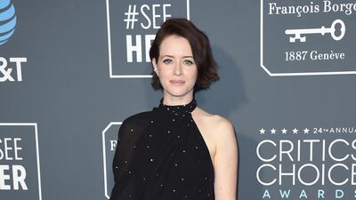 Claire Foy in Celine by Hedi Slimane. AP