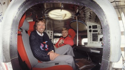 Branson previously crossed the Atlantic Ocean in his balloon, the 'Virgin Atlantic Flyer' . Getty Images