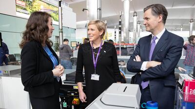 Passengers flying from Heathrow Airport will be able to keep laptops and liquids inside carry-on bags when new security scanners are introduced. Courtesy Heathrow Airport