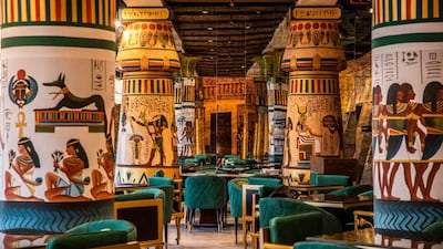 Khofo Egyptian resaurant at Al Seef has a pharaoh-inspired setting