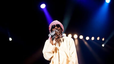 American hip-hop artist Snoop Dogg performs at Yas Arena in Abu Dhabi on Friday May 6, 2011. Andrew Henderson / The National