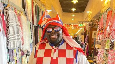 On Tuesday evening Mr Al Hajri supported Croatia who went on to lose 3-0 to Brazil.