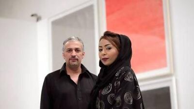 The Emirati artists Mohammed Kazem and Ebtisam Abdulaziz. Mike Young / The National