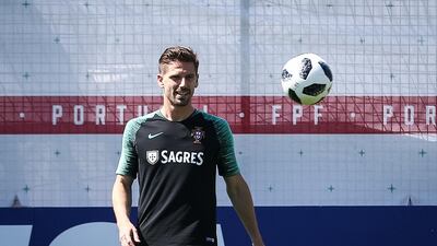 Portugal's Adrien Silva during training in Kratovo, Moscow on June 17, 2018. Paulo Novais / EPA