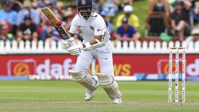 Ajinkya Rahane was batting on 38 when rain stopped play on Friday. Getty Images