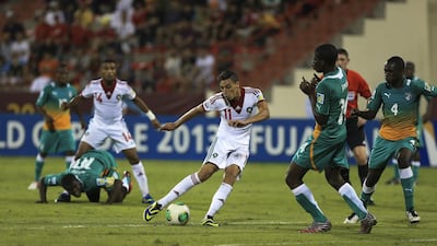 Younes Bnou Marzouk, centre, has landed at Juventus after excelling at the youth international level for Morocco. Sarah Dea / The National