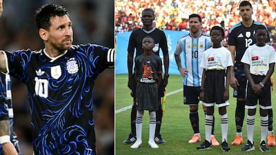 Argentina great Lionel Messi in the national jerseys. photo: AFP