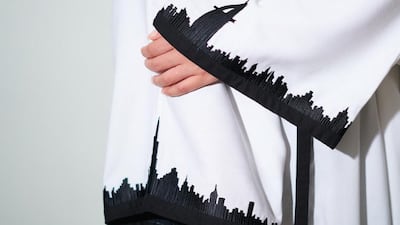 Nuna Atelier creates abaya for UAE National Day. Courtesy of Nuna Atelier.