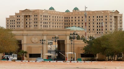 The Ritz-Carlton hotel, in the diplomatic quarter of Riyadh, where several prominent Saudi businessmen were recently detained. Faisal Al Nasser / Reuters