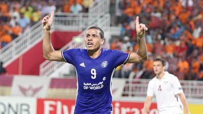 El Jaish, in white, were undone 3-0, thanks largely to two goals from Wanderley, in the 3-0 first-leg defeat in Doha. The Asian Football Confederation have since forced Nasr to forefeit the result, as a result of an impending investigation into Wanderley allegedly falsifying an Indonesian passport. Courtesy Al Nasr FC