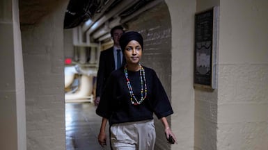 Ilhan Omar, a Democratic Representative from Minnesota, says Washington and US immigration agents are profiling Somali immigrants. Her son, born in the US, was stopped and questioned by agents. Getty Images