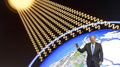 Former US vice president Al Gore attends a session of the World Economic Forum annual meeting in Davos. Fabrice Coffrini / AFP