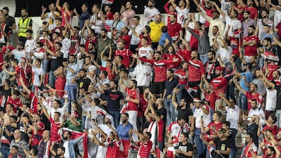 Syria fans at Al Maktoum bin Rashid Stadium. Antonie Robertson/The National