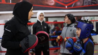 It has a full-size boxing ring and training equipment