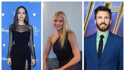 Angelina Jolie is a qualified pilot, Gwyneth Paltrow is fluent in Spanish and Chris Evans can play the piano. AFP, Getty Images