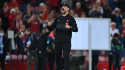 Jurgen Klopp reacts after the Uefa Champions League match between Liverpool and AC Milan. Getty Images