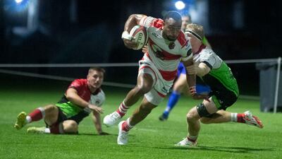Tauteau Talifa of the Tigers runs with the ball. Ruel Pableo for The National
