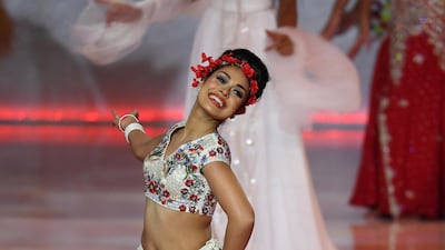 Miss England Bhasha Mukherjee performs during the Miss World 2019 final. EPA