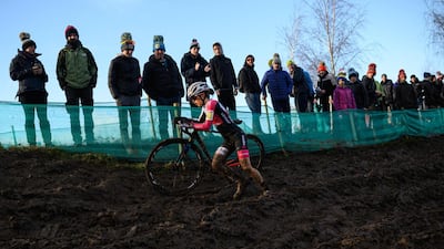 Anna Kay competes in the British Cycling National Cyclo-Cross Championships at Shrewsbury Sports Village, on Sunday, January 12, 2020. AFP