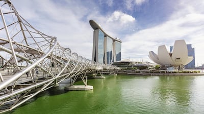 Singapore, where one can visit museums like the ArtScience Museum pictured on the right, was the sixth most popular expat destination.