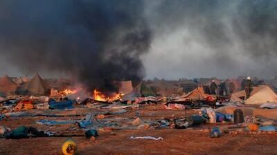 The protest camp was set up to demand housing and more stable jobs for Saharawis.
