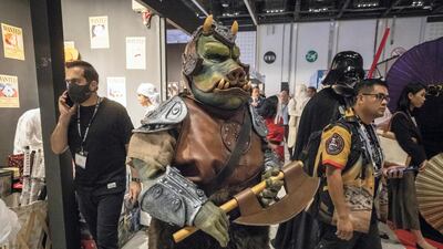 Middle East Games Con held at ADNEC. The city's largest Games and Anime conference. Cos Play characters from the Star Wars series. Antonie Robertson / The National