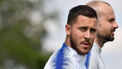 Chelsea's Belgian midfielder Eden Hazard could be set for his final game with the club in the Europa League final with media reports linking him with a summer move to Real Madrid. AFP