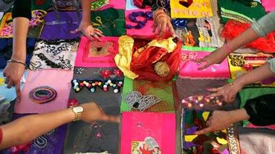 The Dream Carpet workshop was designed to involve young Emirati women in the creative process.