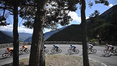 The peloton during Stage 2. AFP