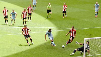 Diego Costa scoring for Atletico Madrid. Getty