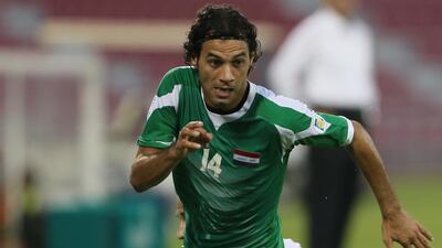 Iraqi footballer Ahmed Yasin has been called the 'Iraqi Cristiano Ronaldo' in his home country. Karim Jaafar/ Al Watan Doha / AFP